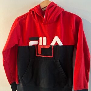 Kids Fila Red and Black Hoodie